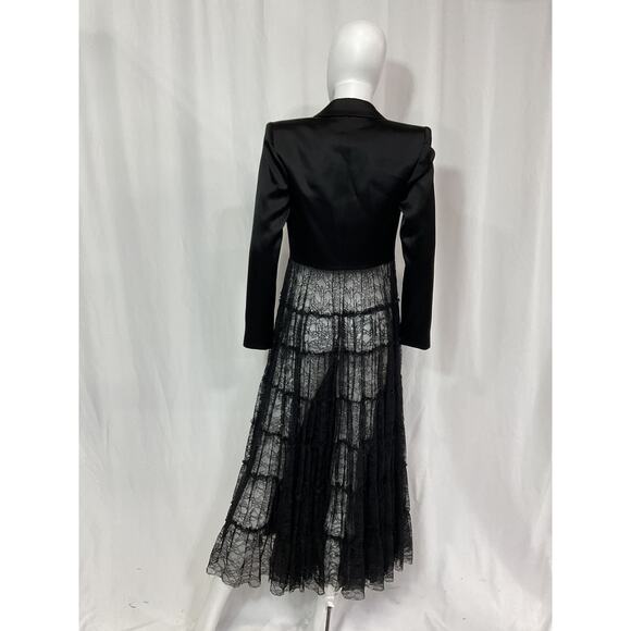 Alice + Olivia 'Everly' Black Lace Maxi Blazer Size XS - Picture 3 of 5